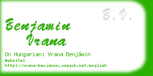 benjamin vrana business card
